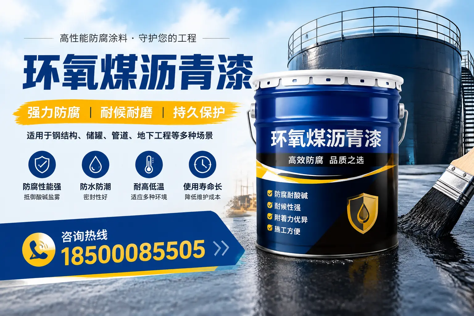环氧煤沥青漆在工业中的应用，自贡企业的选择